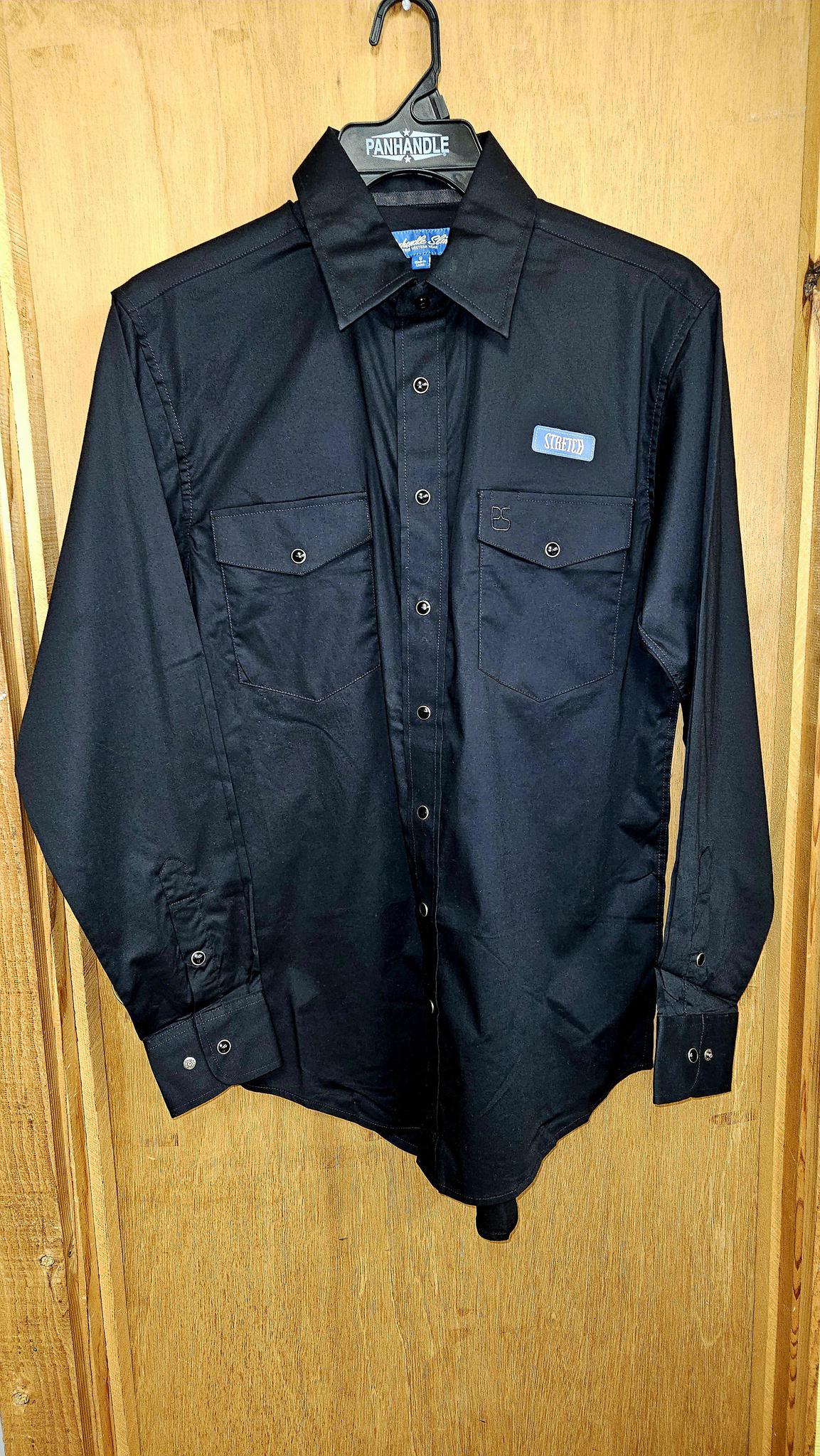 Panhandle Slim Mens Long Sleeve 2 pocket Snap - Black - SMN2S06807