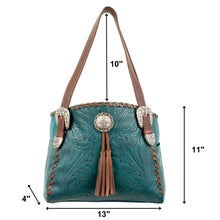 Load image into Gallery viewer, American West Lariats and Lace Zip Top Tote 7316780C