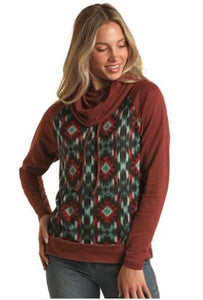 Panhandle Red Cowl Neck Hoodie LW94T02850