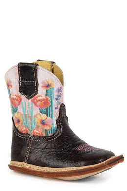 Roper Cowbabies Cactus Flower Leather Upper & Sole Boot  09-016-7912-8806