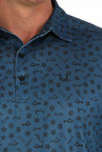 Load image into Gallery viewer, Cinch Mens S/S Arenaflex Polo Blue MTK1863046