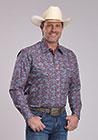 Roper Mens LS Amarillo Snap Allover Print 2581 Purple Haze Paisley 03-001-0225-6029