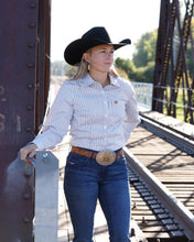 Load image into Gallery viewer, Cinch Womens L/S Stripe MSW9164277 WHT