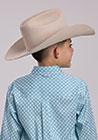 Load image into Gallery viewer, BOYS L/S SHIRT AMARILLO BTN AC ALLOVER PRINTS 2893 STRETCH FOUR POINT FOULARD - TEAL - 03-030-0325-2105 GR
