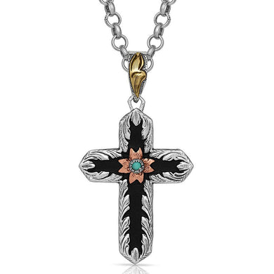 Montana Silversmiths Antique 2-tone Radiating Cross NC4776