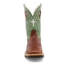 Load image into Gallery viewer, Twisted X  12&quot; Western Work Boot Cognac Glazed Pebble &amp; Lime MLCSM01
