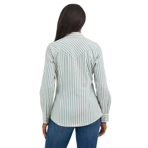 Wrangler Retro® Western Dress Snap Top - Green  112367183