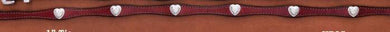 Austin Accent Hatband Leather w/Hearts Scallop HB62B