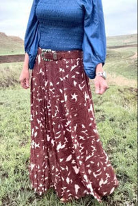 Sterling Kreek Tooled in Paradise Maxi Skirt