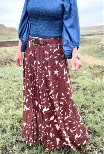 Sterling Kreek Tooled in Paradise Maxi Skirt