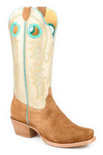 Load image into Gallery viewer, Roper Women&#39;s Ride&#39;em Cowgirl Metallic Light Brown Suede Vamp Boots 09-021-7128-8746BR