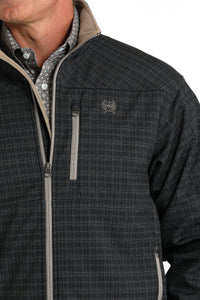 Cinch Men's Bonded Plaid Prt Navy Jacket MWJ1583007