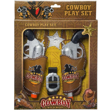 Cowboy Play Set Double Pistols with Brown Holster  87-95075