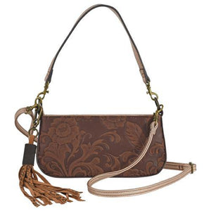 Catchfly Mini Convertible Shoulder Bag Embossed tooling w/metallic gold 22033846