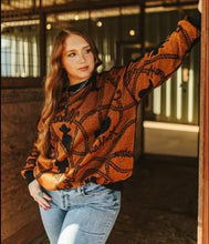 Load image into Gallery viewer, 2 Fly The Copper Cowboy Reversible Sweater