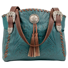 Load image into Gallery viewer, American West Lariats and Lace Zip Top Tote 7316780C