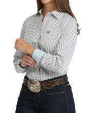 Load image into Gallery viewer, Cinch Womens L/S Stripe MSW9164277 WHT