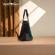 Load image into Gallery viewer, Montana West Trinity Ranch Floral Tooled Fringe Tote/Crossbody TR194-8250