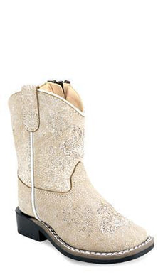 Old West Inf/Toddler Lt. Beige Embroidered Boot BSI2002