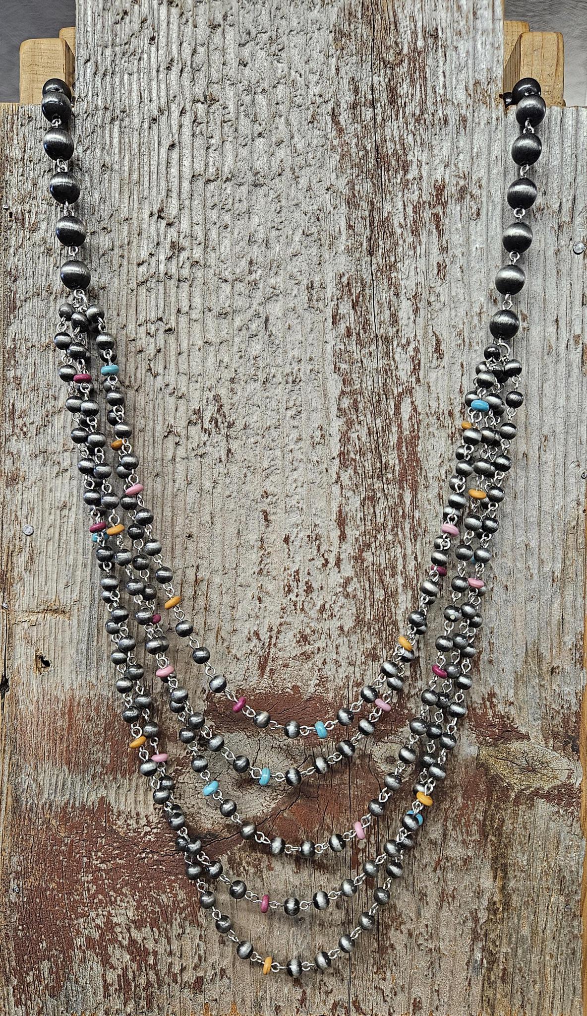 Icon Silverpass Multi Color Beaded Necklace