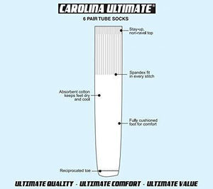 Carolina Ultimate Work Sock Tube Shoe  White