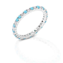 Load image into Gallery viewer, Kelly Herd Clear And Turquoise Anniversary Band KH-TBQ-CL-6