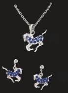Austin Accent Crystal Horse Jewelry Set