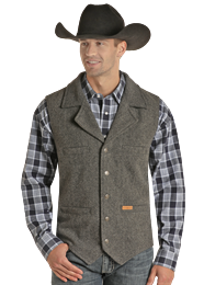 Panhandle Slim Solid Montana Vest Charcoal 98_1176