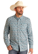 Rock & Roll TEK Paisley Print LS Snap BMN2S05962