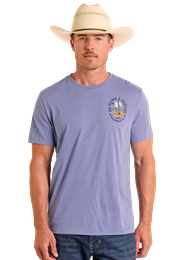 Panhandle Slim Go Climb a Cactus Blue Tee PU21T06595