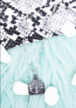 Load image into Gallery viewer, TIPI Cattle Tag Initial Silvertone Necklace