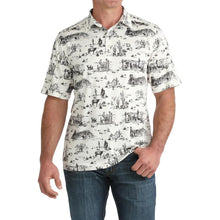 Load image into Gallery viewer, Cinch Mens S/S Arenaflex Polo Cream MTK1865038