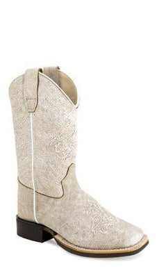 Old West Child's Lt Beige Embroidered Boot BSC2002