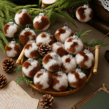 Load image into Gallery viewer, 20pcs Cow Print Christmas Balls Ornaments