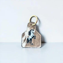 Load image into Gallery viewer, Western Linens Horse All Cowhide Keychain