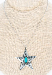 Tipi Crystal Avenue Starlit Sierra Silverstone And Turquoise Necklace ER set