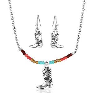 Montana Silversmiths JS5885 Colorstruck Cowboy Boot Beaded Jewelry Set