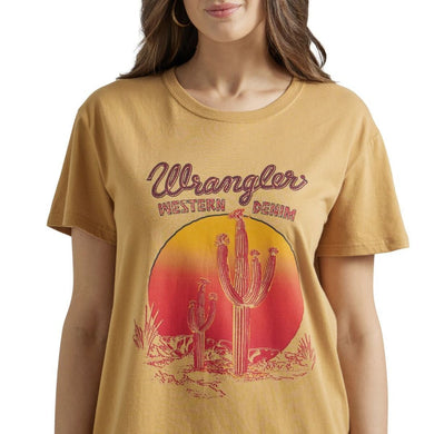 Wrangler Retro Boyfriend Fit Gold Cactus Prt Tee 112347503