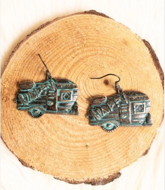 Petina Coppertone Happy Camper Earrings