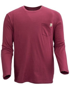 Outback Mens LS Tee Maroon 40291