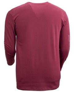 Outback Mens LS Tee Maroon 40291