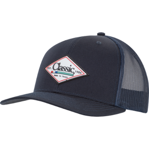 Classic Rubber Diamond Patch Logo Navy Ballcap CAPCR78