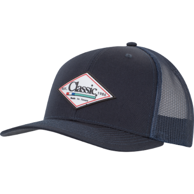 Classic Rubber Diamond Patch Logo Navy Ballcap CAPCR78