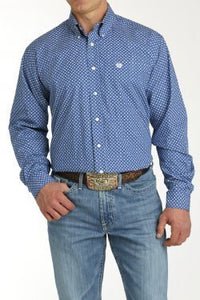 Cinch Mens LS Star Print MTW1105764 ROY