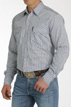 Load image into Gallery viewer, Cinch Mens Modern Fit Red/White/Blue Prt LS MTW1301075 WHT