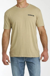 Cinch Watering Hole T-shirt Khaki MTT1690625