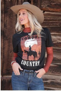 Cruel Blk/Cop Cowboy Country Tee CTK7450010