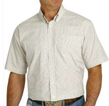 Load image into Gallery viewer, Cinch Short Sleeve Wht/Pch/Gry Plaid MTW1111466