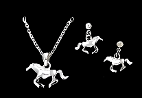 Austin Accent Running Horse Jewelry Set 1561N,1567N,