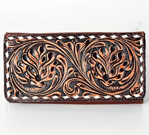 American Darling Dk Leather Tooled Wallet ADBGZ393